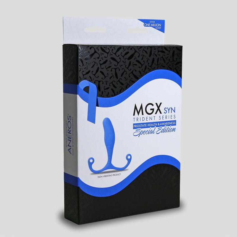 Aneros mgx syn trident - prostate massager -  box front view | Flirtybay.com.au